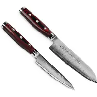 Yaxell Super Gou 37150, 2-teiliges Messerset Santoku 16,5 cm und Universalmesser 12 cm