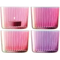 LSA International Teelichthalter L.S.A. Gems Pink 6 cm (4er-Set)