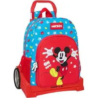 Safta Mickey Mouse Mit Trolley Evolution Fantastischer Rucksack Mit Rollen Rot Rot One Size