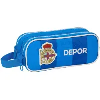 Safta Portatodo Doble R. C. Deportivo de La Coruña Blau 21 x 8 x 6 cm