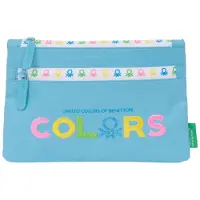 Big Buy Cooking Estuche Escolar Benetton Frühling Azul cielo 23 x 16 x 3 cm