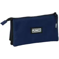 Safta Dreifaches Mehrzweck-Etui Basic Marineblau 22 x 12 x 3 cm