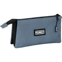 Safta Dreifaches Mehrzweck-Etui Basic Grau 22 x 12 x 3 cm