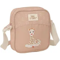 Sophie La Girafe COOKIE - Kleine Umhängetasche, Kinderumhängetasche, Kindertasche, Ideal für Kinder von 5 bis 14 Jahren, Bequem und vielseitig, Qualität und langlebig, 16x4x18 cm, Beige