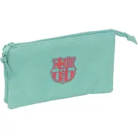 Safta Dreifaches Mehrzweck-Etui F.C. Barcelona grün 22 x 12 x 3 cm