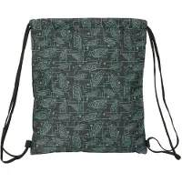 Safta Rucksacktasche Mit Bändern Game Schwarz 35 X 40 X 1 Cm