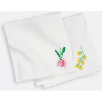 La redoute interieurs 2er-set Stoffservietten Faustine Aus Besticktem Leinen