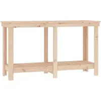 The Living Store Werkbank 140x50x80 cm Massivholz Kiefer
