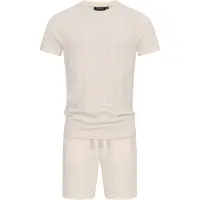INDICODE JEANS Indicode Shorts & Shirt Set Herren Baumwolle beige, L 794133-0002-09940