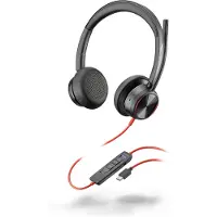 HP Poly Poly Blackwire 8225 USB-C Headset, für Microsoft Teams , Kabelgebunden, Büro/Callcenter, 185 g, Kopfhörer, Schwarz