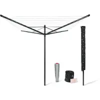 Brabantia Wäschespinne Lift-O-Matic 50m mit Wäscheklammerbeutel Anthrazit