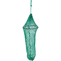 Kerbl Heunetz mit Kunststoffring 120cm, Ø40cm, Maschenweite 4,5x4,5cm, für ca. 7kg Heu, grün