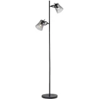 JUST LIGHT LED Stehleuchte TINULA Industrie Design, Spots schwenkbar schwarz Wohnzimmer, Schlafzimmer, Esszimmer, Büro