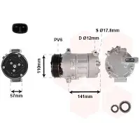 VAN WEZEL Kompressor, Klimaanlage *** IR PLUS *** 1701K704