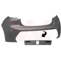 VAN WEZEL Heckstoßstange Stoßfänger Hinten passend für PEUGEOT 208 II Schrägheck (UB, UP, UW, UJ)