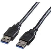 Roline USB 3.2 Gen 1 Kabel, Typ A-A, schwarz, 3 m