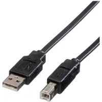 Roline USB 2.0 Notebook-Flachkabel, Typ A-B, schwarz, 0,8 m