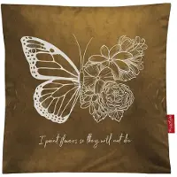 Irisette Dekokissen "Blaze-Set 8958", gold (goldfarben), B:45cm L:45cm, Obermaterial: 100% Polyester, Dekokissen_Sitzkissen_Kissenhüllen, Dekokissen, kuschelig weich