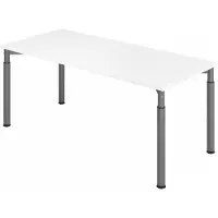 Hjh OFFICE PRO YAMA 19 G | 180x80 - 180 x 80 höhenverstellbar Weiß/Graphit