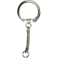 Creativ Company Nøglering med kæde, ø 23 mm, metal, pakke a 25 stk.