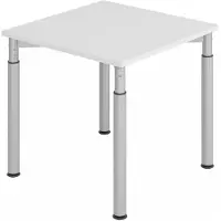 Hjh OFFICE PRO YAMA 8 S | 80x80 - 80 x 80 Grau/Silber höhenverstellbar