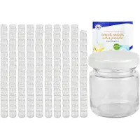 MamboCat 150er Set Sturzglas 53 ml To 43 weißer Deckel incl. Diamant Gelierzauber Rezeptheft