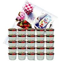 MamboCat 25er Set Sturzglas 230 ml To 82 Obst Deckel incl. Diamant Gelierzauber Rezeptheft