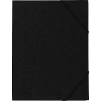 Exacompta Eckspannmappe 555411E Pressspankarton meliert 24 (B) x 0,3 (T) x 32 (H) cm Schwarz 25 Stück
