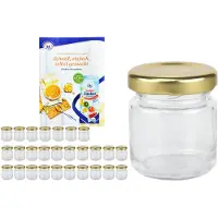 MamboCat 28er Set Sturzglas 53 ml To 43 goldener Deckel incl. Diamant Gelierzauber Rezeptheft