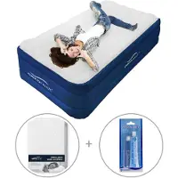 Aerorest Luftmatratze für eine Person – Extra lang | 210 cm | Abnehmbare Auflage | Inklusive passender Bettwäsche und Reparaturset |