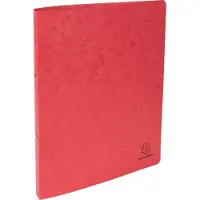 Exacompta 54255E 10x Ringhefter aus Colorspan-Karton 355g mit 2 Ringen 15mm, Rückenbreite 20mm, 32x25cm für Format DIN A4 - Rot