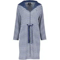 Cawö Bademantel Home 834 Kapuze & Tunnelzug Night Blue Damen-S