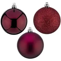 Krist+ Set of Christmas balls Purple Plastic Ø 7 cm (24 Units)