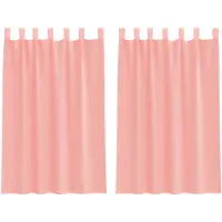 vidaXL Voile Vorhänge mit Schlaufen 2 Stk. Rosa 140x175 cm