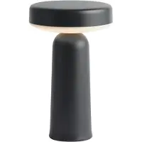 Muuto Ease Portable Tischleuchte Black - , dimmbar, Schwarz, für Wohnzimmer, Kunststoff