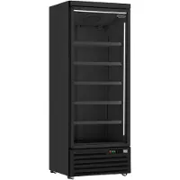 CombiSteel Kühlschrank 1 Glastür Schwarz Jde-600R Bl