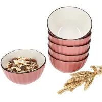MÄSER OSITA Rose Weiß 6x Müsli-Schale 450ml rosa Steingut 6 Personen Dessert-Schüssel