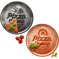 MamboCat 2er Set Pizzateller ROT & SCHWARZ 31cm - 1x ZREC02 & 1x ZREC04