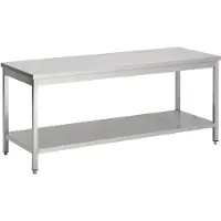 CombiSteel Arbeitstisch mit Grundboden aus Edelstahl 1500x700x900mm