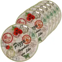 MamboCat 6er Set Pizzateller Charme Green - Moskau grün - 31cm - 04019#ZCHAV