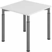 Hjh OFFICE PRO YAMA 8 G | 80x80 - 80 x 80 höhenverstellbar Grau/Graphit