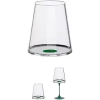 Trebonn Rotwein Weinglas / Tumbler SplitGlass Grün 450 ml (Set von 2 Stück)