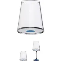Trebonn Rotwein Weinglas / Tumbler SplitGlass Blau 450 ml (Set von 2 Stück)