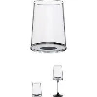 Trebonn Weißwein Weinglas / Tumbler SplitGlass Schwarz 280 ml (Set von 2 Stück)