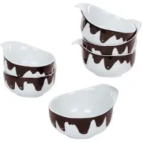 MamboCat 6er Set Fondueschälchen Blob Porzellan 150 ml