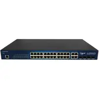 ALLNET Switch smart managed Layer2- PoE Budget 370W- 24x at- 4x SFP- 19" - - Switch - 56 Gbps