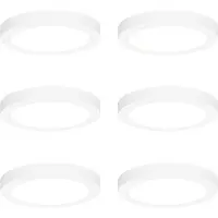 QAZQA Set mit 6 Einbau oder AufbauSpots Weiß 18 cm inkl LED 3 Stufen Dim To Warm Trans