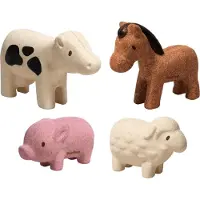 Plantoys Holzspielzeug Bauernhof-Tiere Set