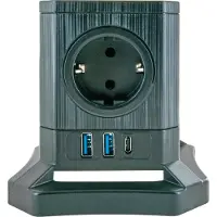 Schwaiger STLB3520, Drinnen, Typ F, Typ F, IP20, Schwarz, 5 AC-Ausgänge
