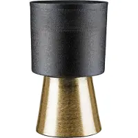 Casablanca by Gilde Tischvase "Übertopf zylindrisch Nama schwarz", schwarz, B:22cm H:34cm T:22cm Ø:22cm, Aluminium, Vasen, Tischvase